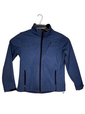 Iceburg Outerwear Jacket M Blue Polyester/Spandex Full-Zip Pockets 15d